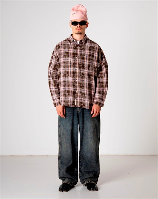  WBJong Check Skjorte - Brown/Check